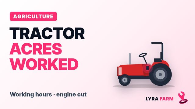 Tractor GPS tracker: acres worked & working hours | LYRA Farm